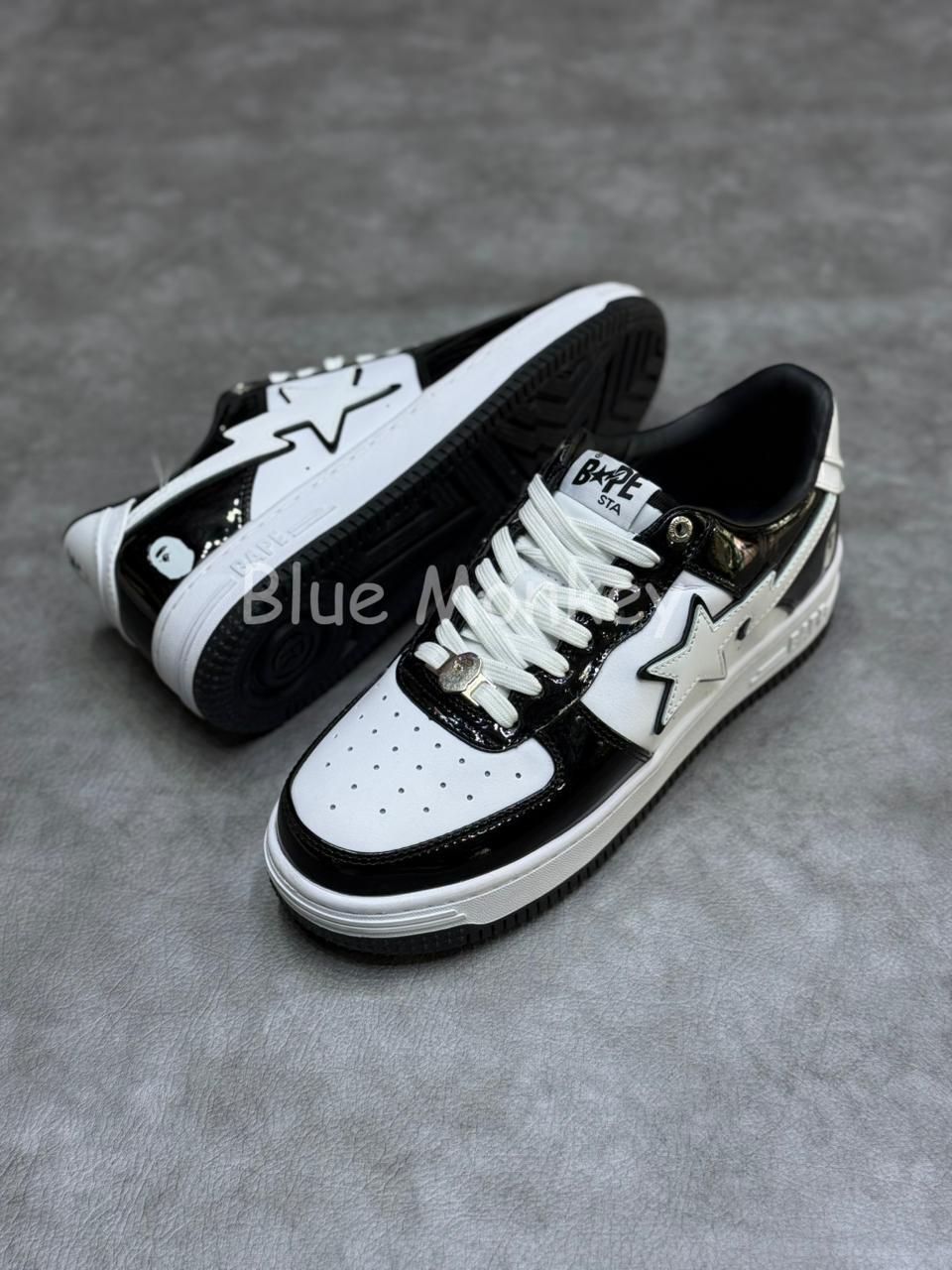 A Bathing Ape Bape Sta Low "Black/White"