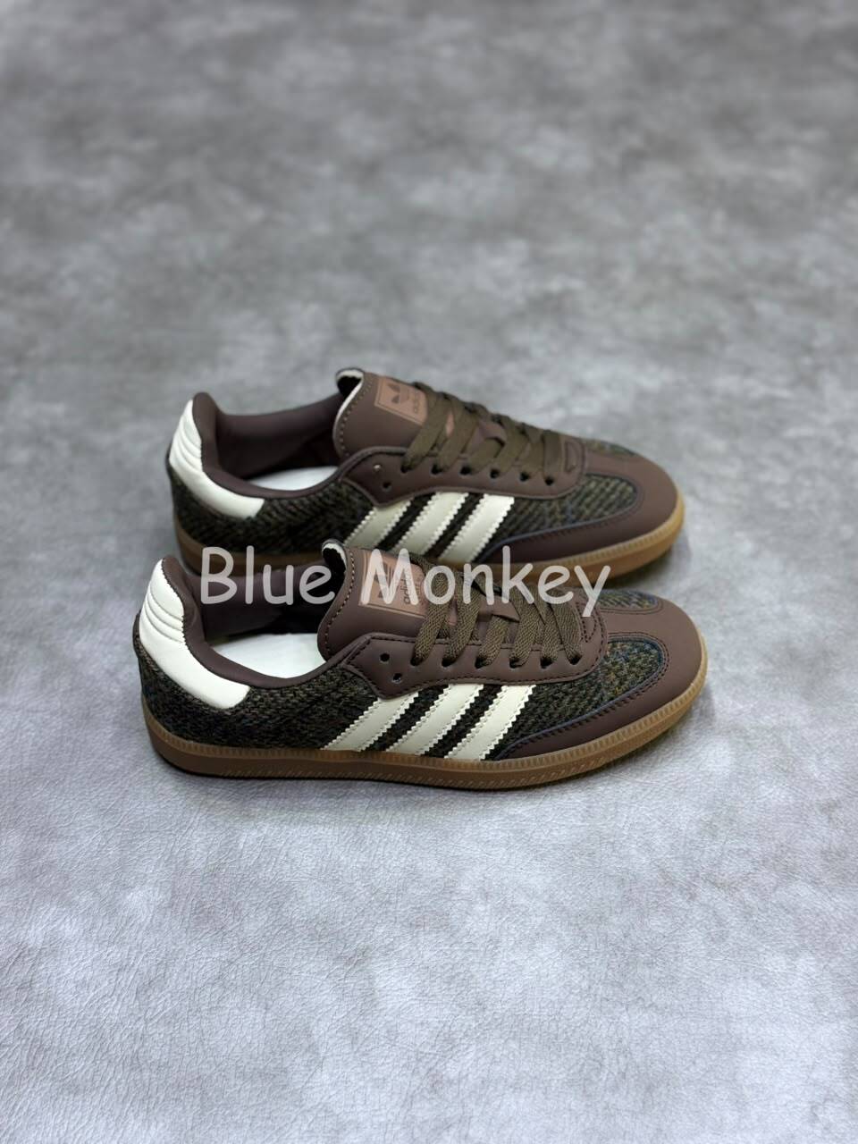 Adidas Samba OG Tweed Pack "Dark Brown/Cream White/Gum"