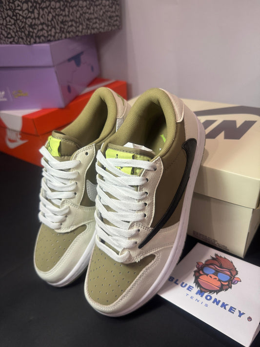 Travis Scott xAirJordan1 verde oliva