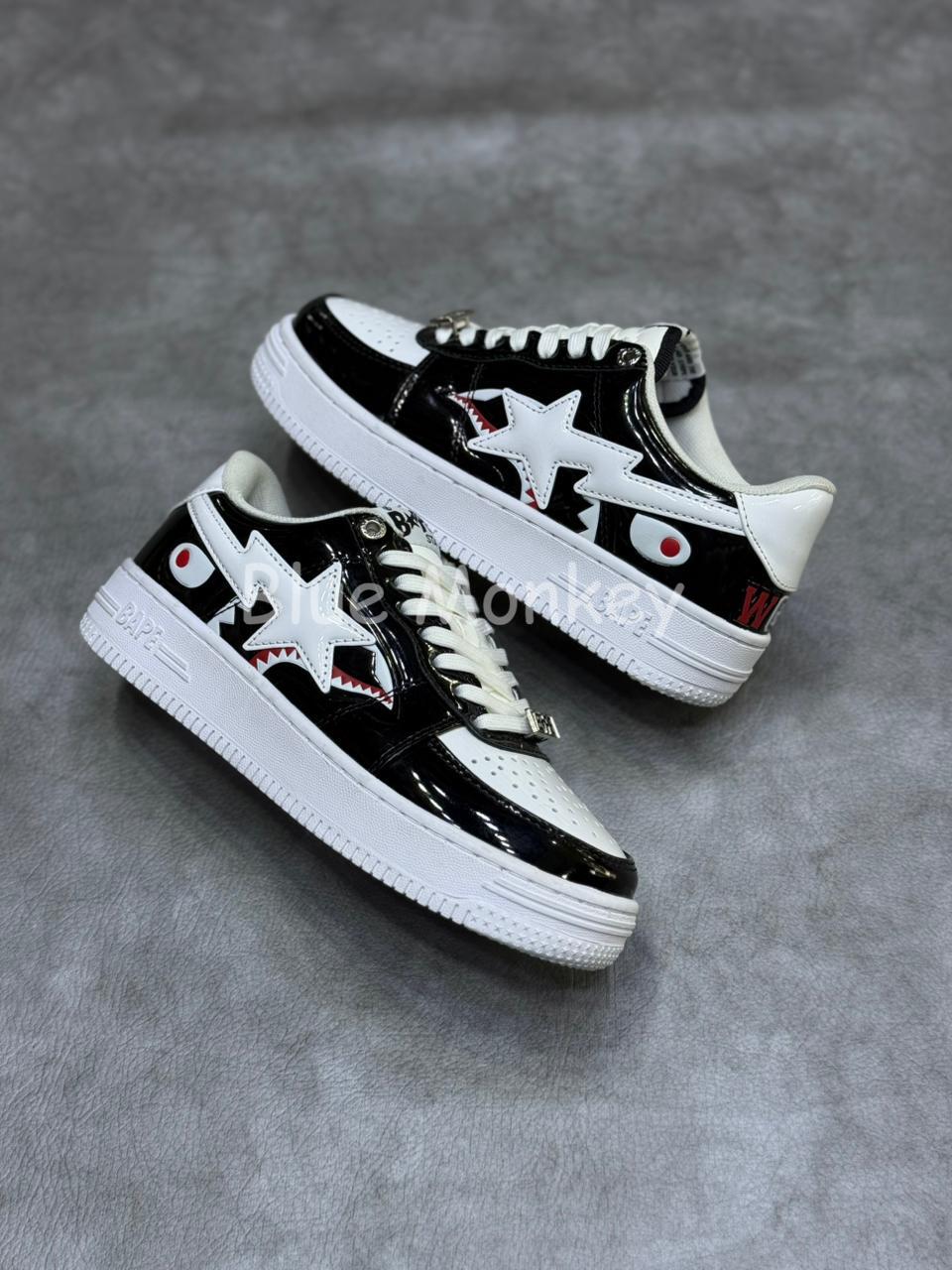 A Bathing Ape Bape Sta Low Shark Black.