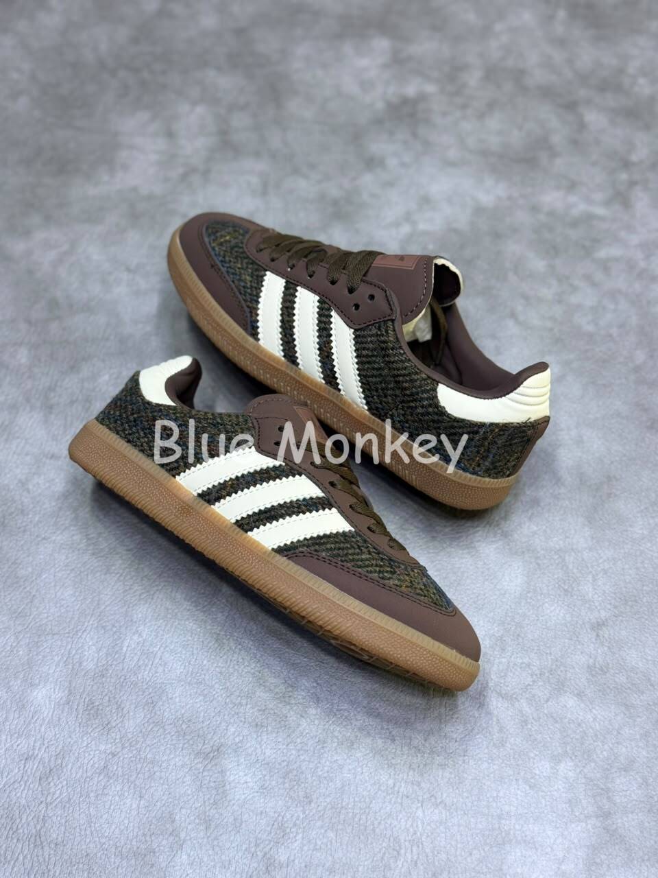 Adidas Samba OG Tweed Pack "Dark Brown/Cream White/Gum"