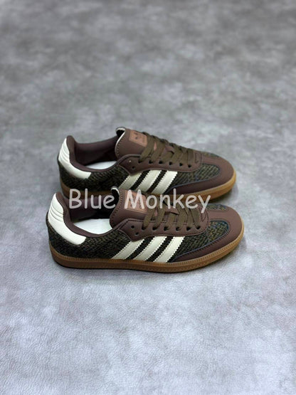 Adidas Samba OG Tweed Pack "Dark Brown/Cream White/Gum"