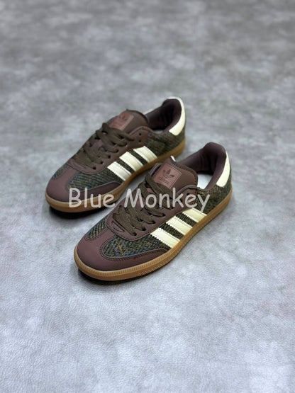 Adidas Samba OG Tweed Pack "Dark Brown/Cream White/Gum"