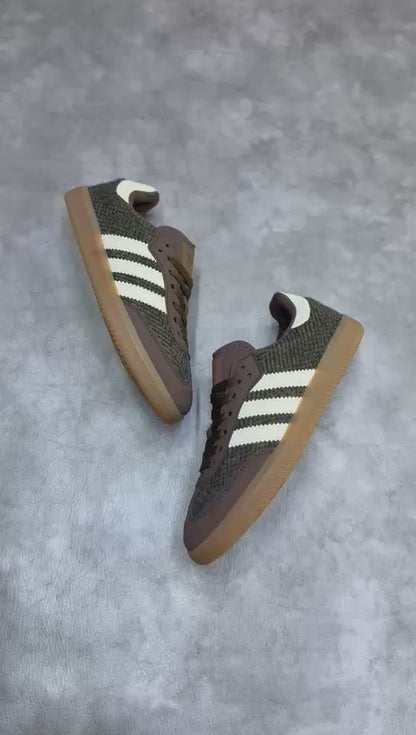 Adidas Samba OG Tweed Pack "Dark Brown/Cream White/Gum"